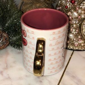 💖NWT💖 Hello Kitty Love Gold Heart Handle Mug